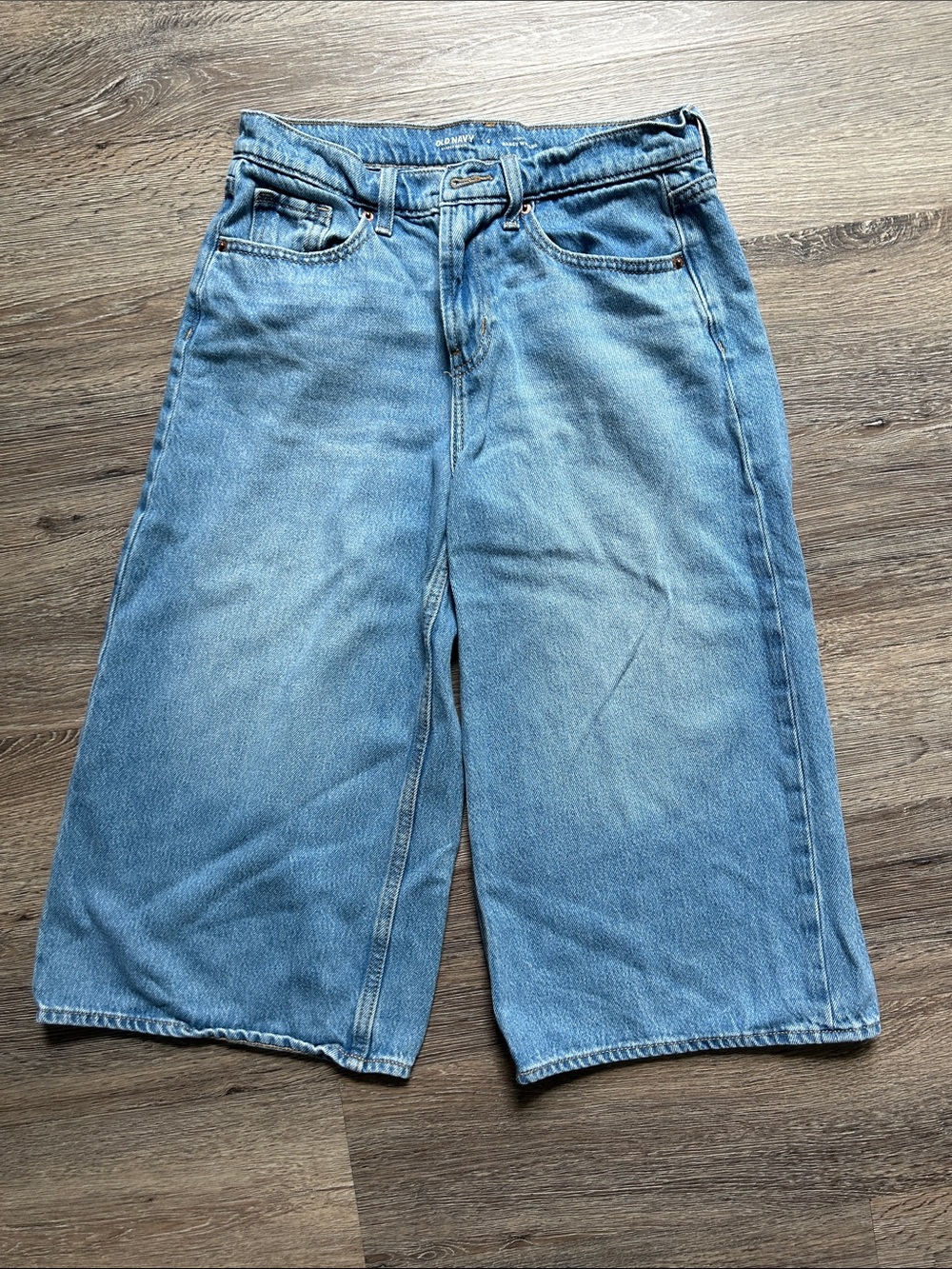 Old Navy Light Blue Denim Boyfriend Culotte Jeans